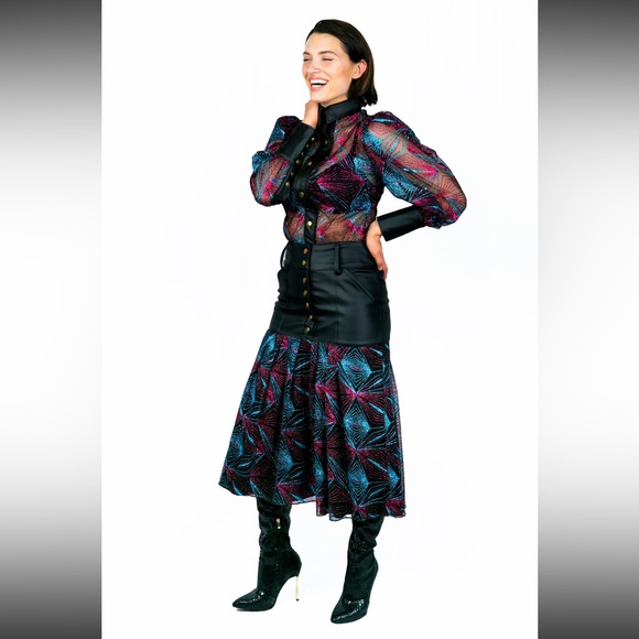 ROTTMAN NYC ‘Dazzling Revenge’ Midi Skirt - Picture 3 of 7